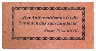 Klebezettel, der die Agitationsform der Antisemiten aufnimmt und mit einem Spruch gegen Judenfeinde versehen ist, Centralverein Deutscher Staatsbürger Jüdischen Glaubens © Jüdisches Museum Frankfurt Klebezettel, der die Agitationsform der Antisemiten aufnimmt und mit einem Spruch gegen Judenfeinde versehen ist, Centralverein Deutscher Staatsbürger Jüdischen Glaubens © Jüdisches Museum Frankfurt