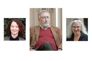 Porträts von Liliana Feierstein, Micha Brumlik und Elisa Klapheck