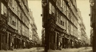 [Translate to English:] Foto aus der Frankfurter Judengasse mit kleinen Läden, vor 1868
