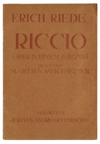 Titelseite des Librettos © Jüdisches Museum Frankfurt
