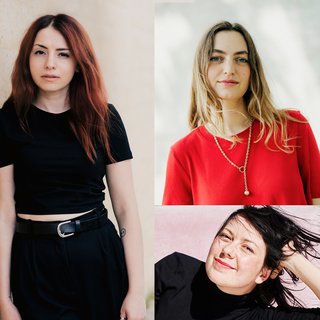 Portraits der jüdischen Autorinnen Iryna Fingerova, Dana Vowickel und Dana von Suffrin.