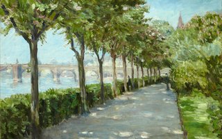 Jakob Nussbaum, Bank of the Main river with view on the Old Bridge, Frankfurt 1903 Jakob Nussbaum, Bank of the Main river with view on the Old Bridge, Frankfurt 1903